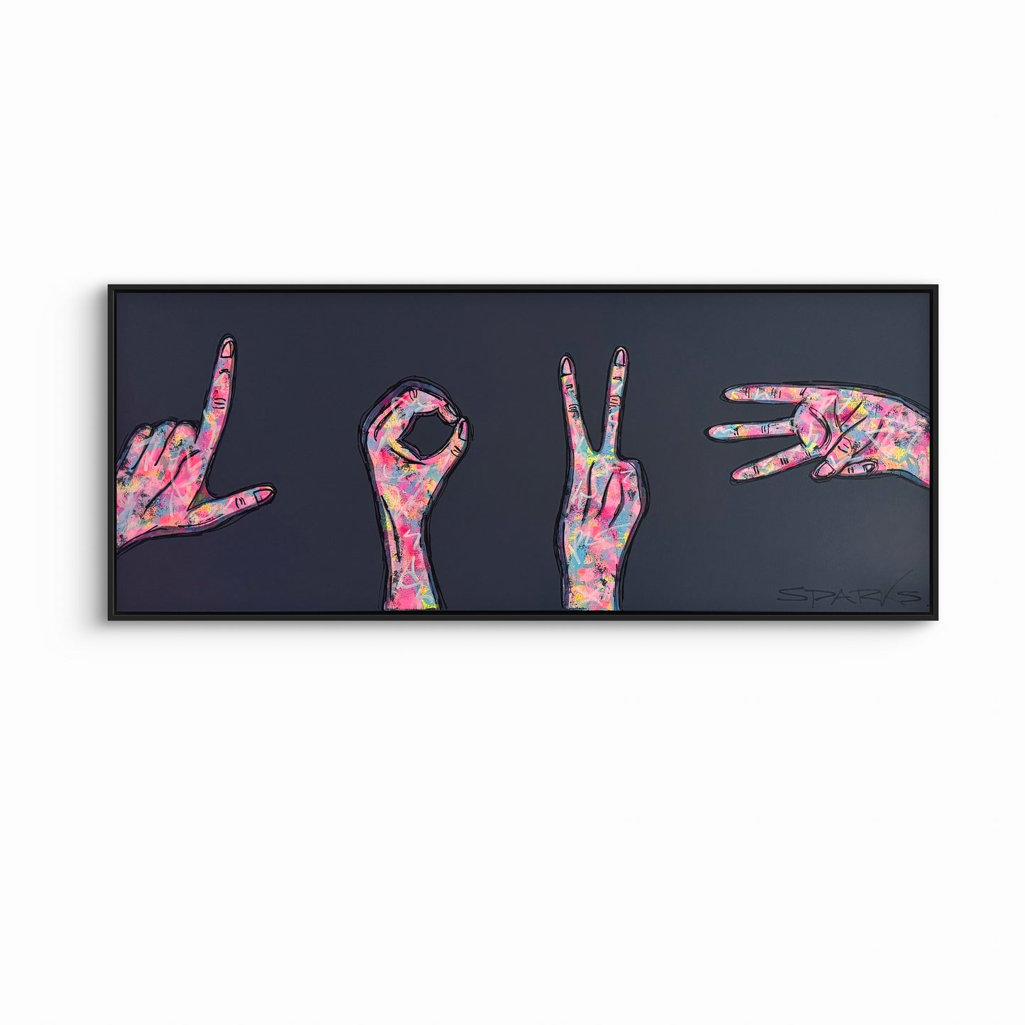 LOVE is the word | 160cm x 60cm | Framed