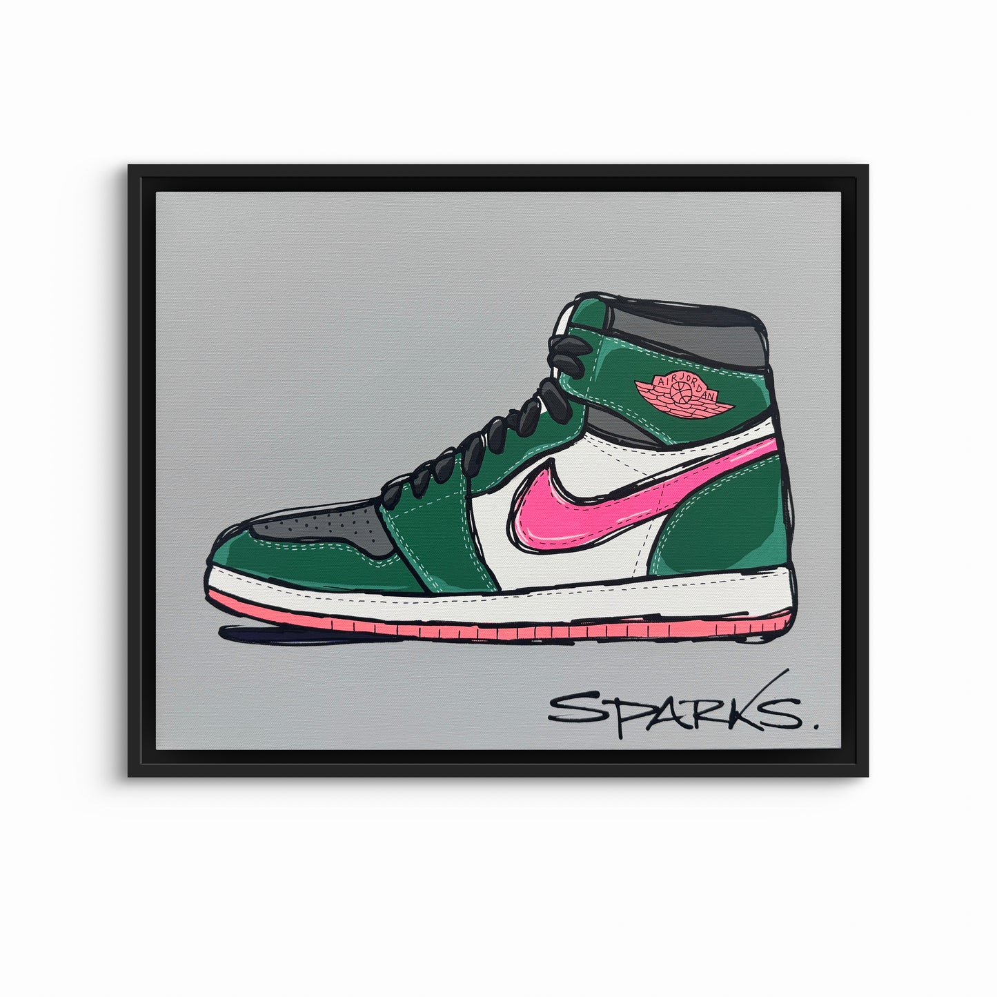 Neon Air Jordan | 44cm x 54cm | Framed