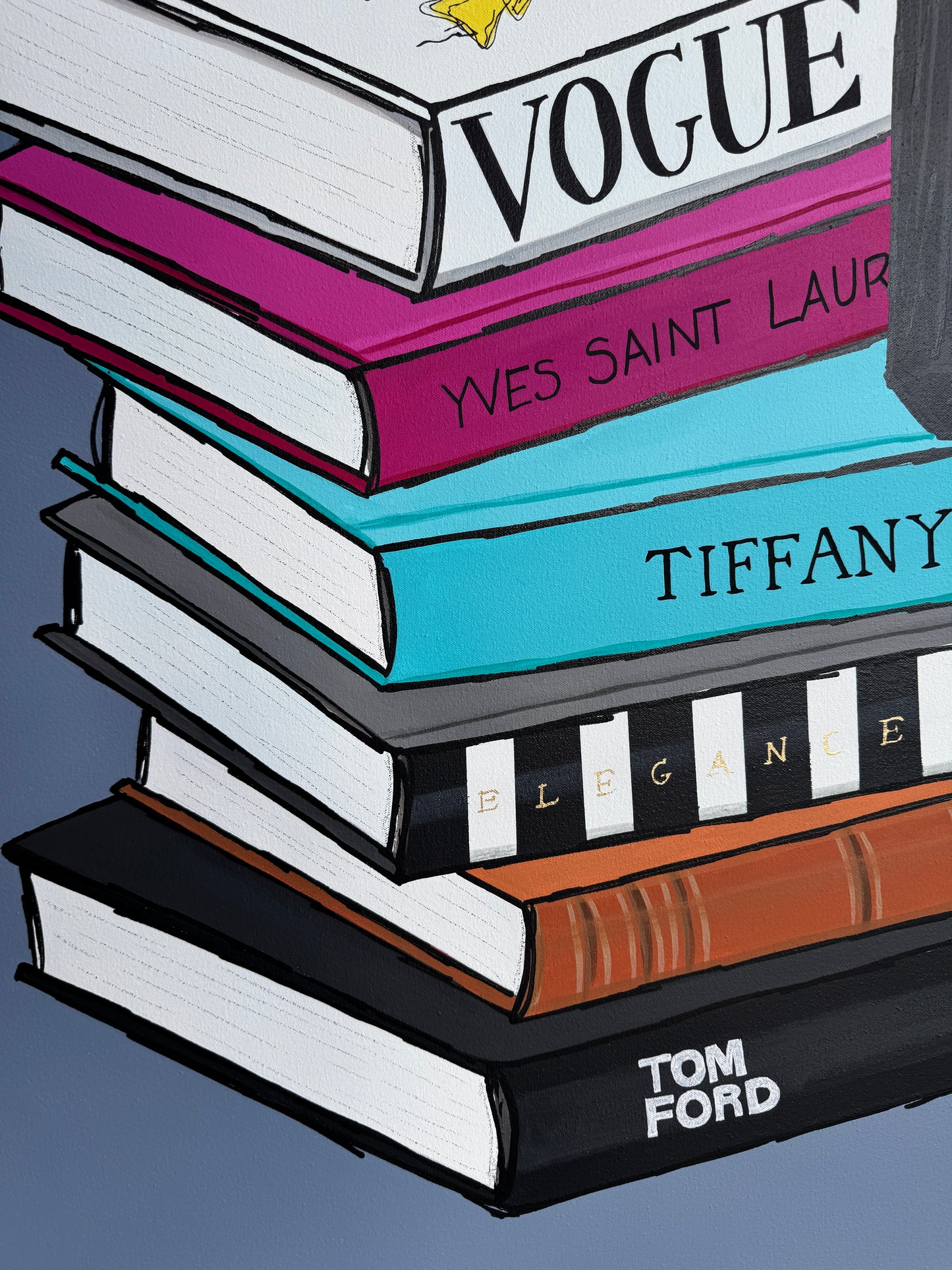 Fashionably Booked | 90cm x 90cm | Framed