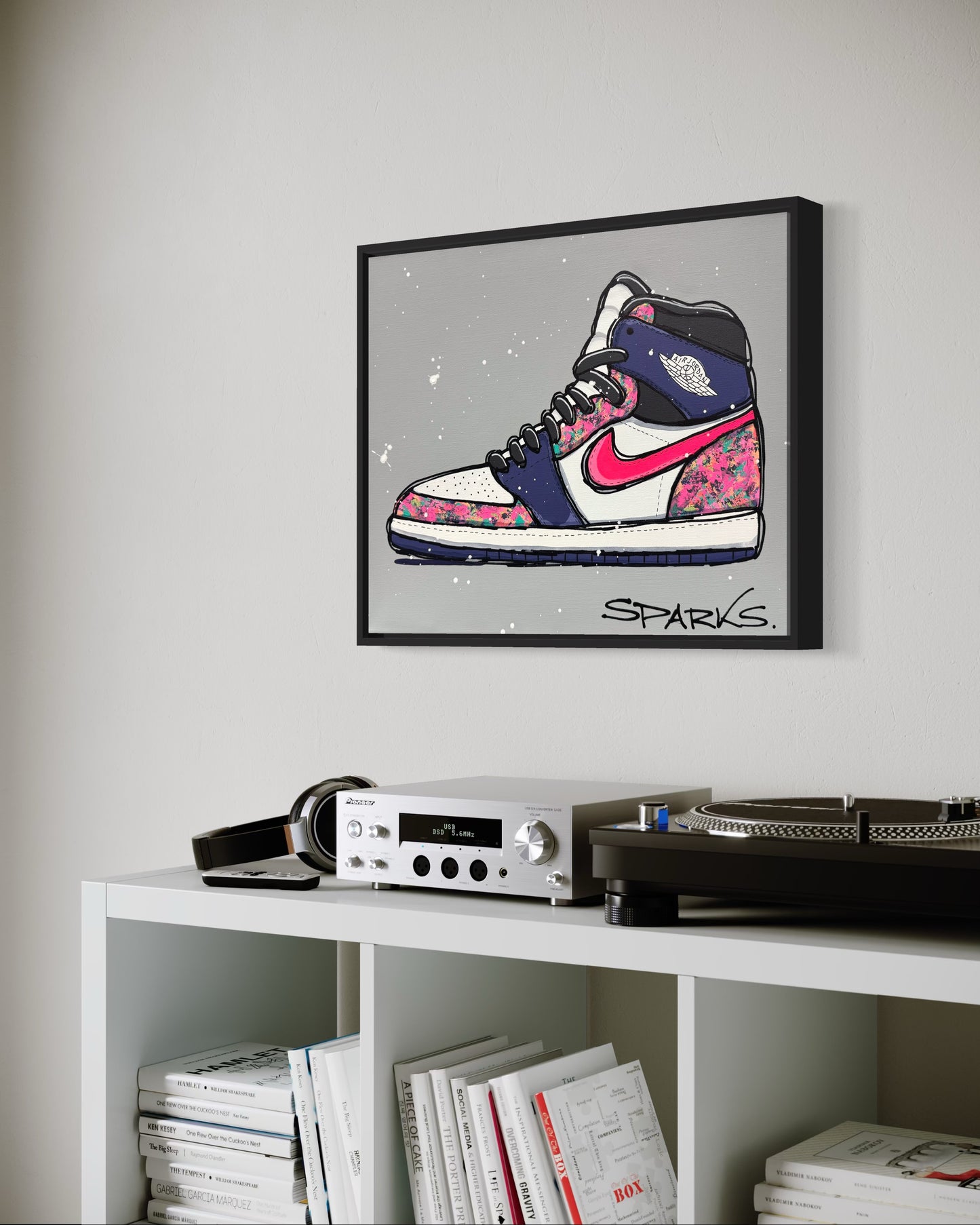Colourful Air Jordan | 44cm x 54cm | Framed