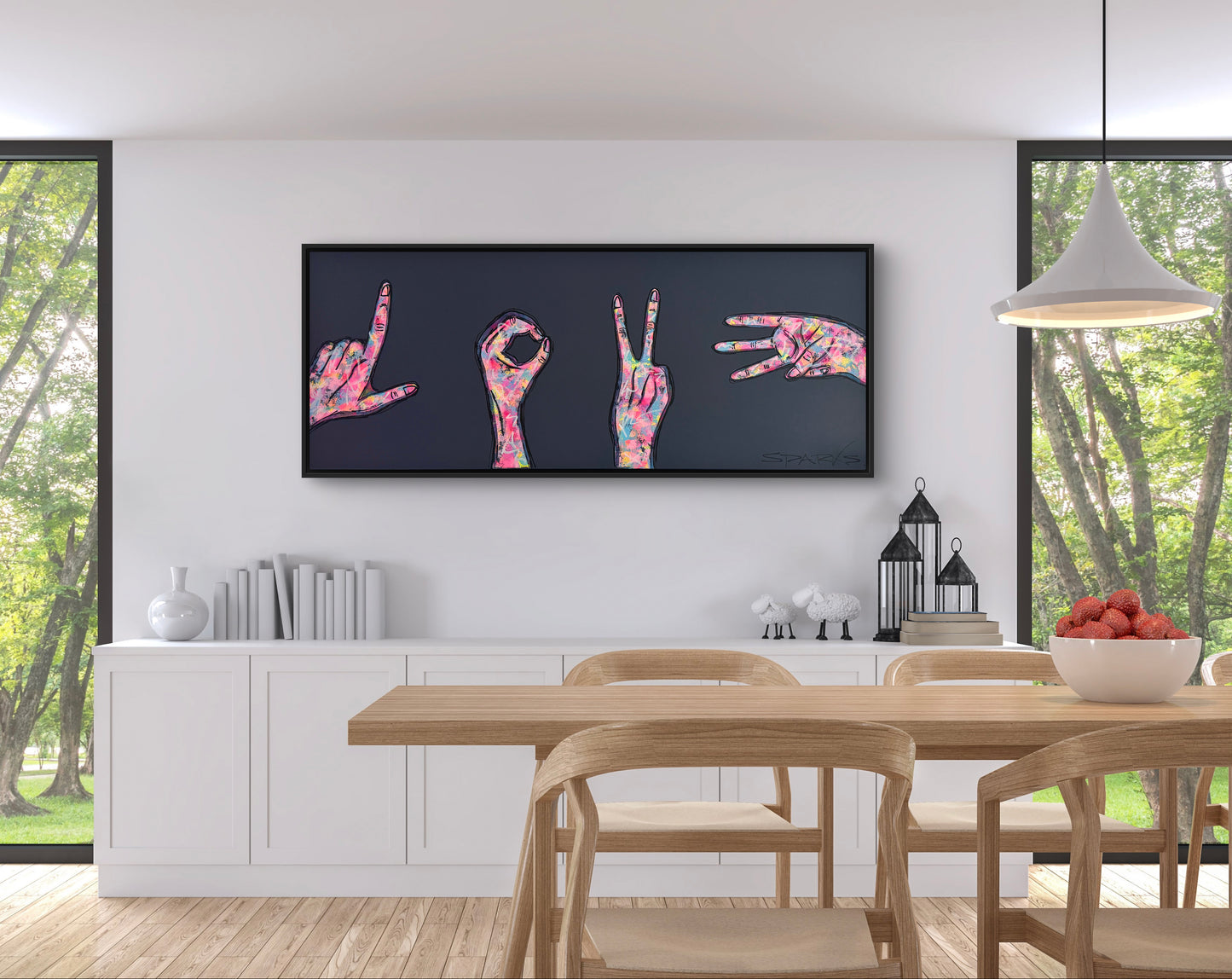 LOVE is the word | 160cm x 60cm | Framed