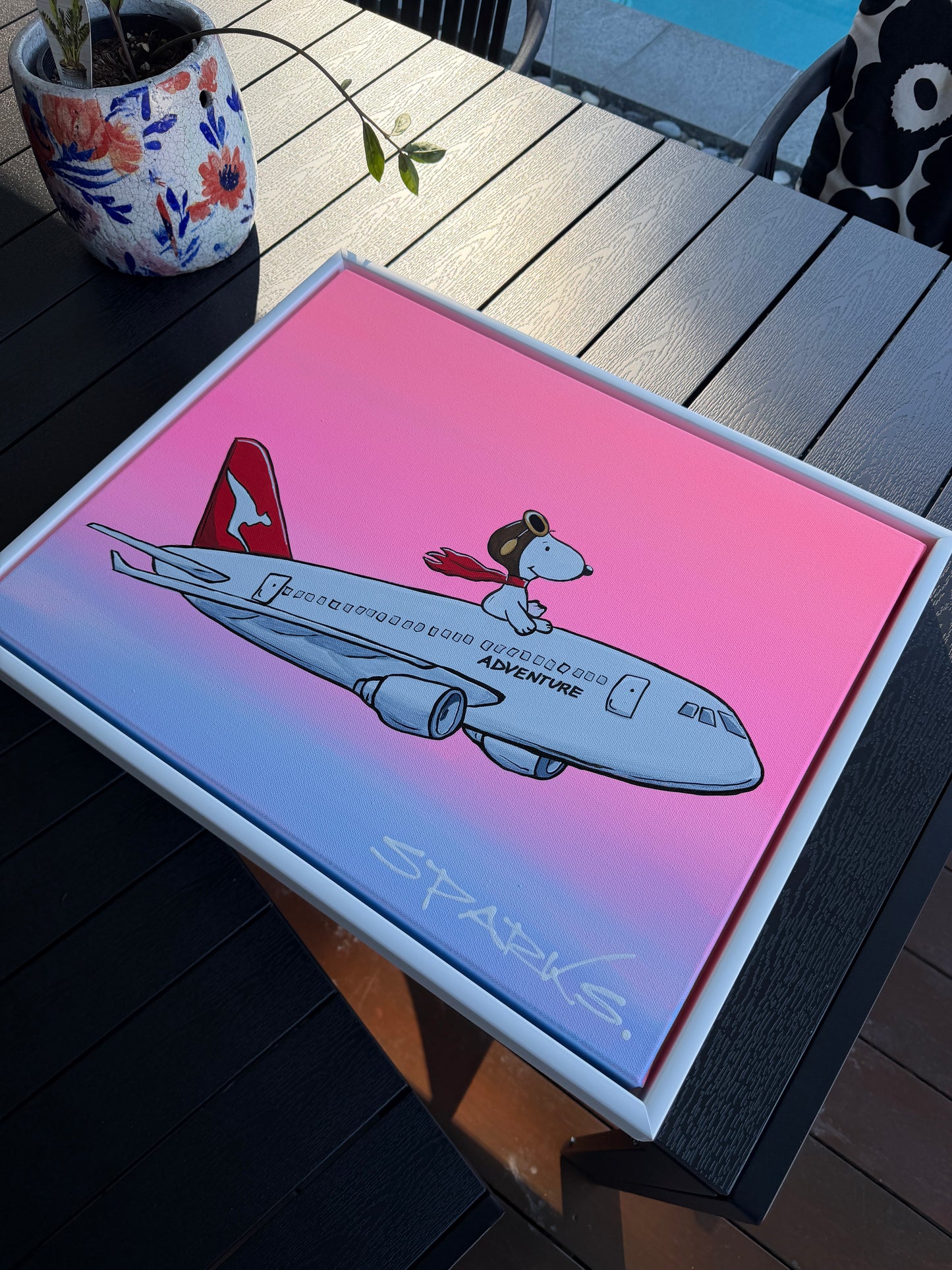 Adventure Begins Here | 44cm x 55cm | Framed in white