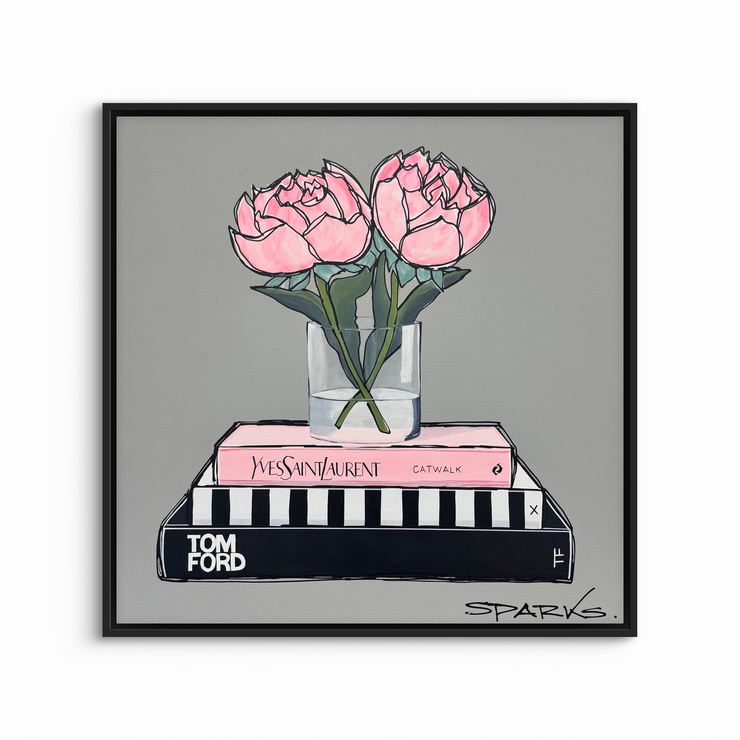 Peonies In Style | 83cm x 83cm | Framed