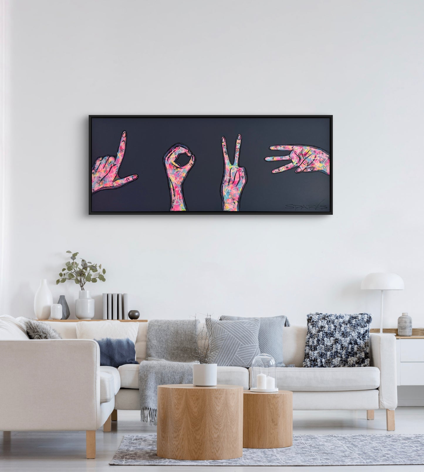 LOVE is the word | 160cm x 60cm | Framed