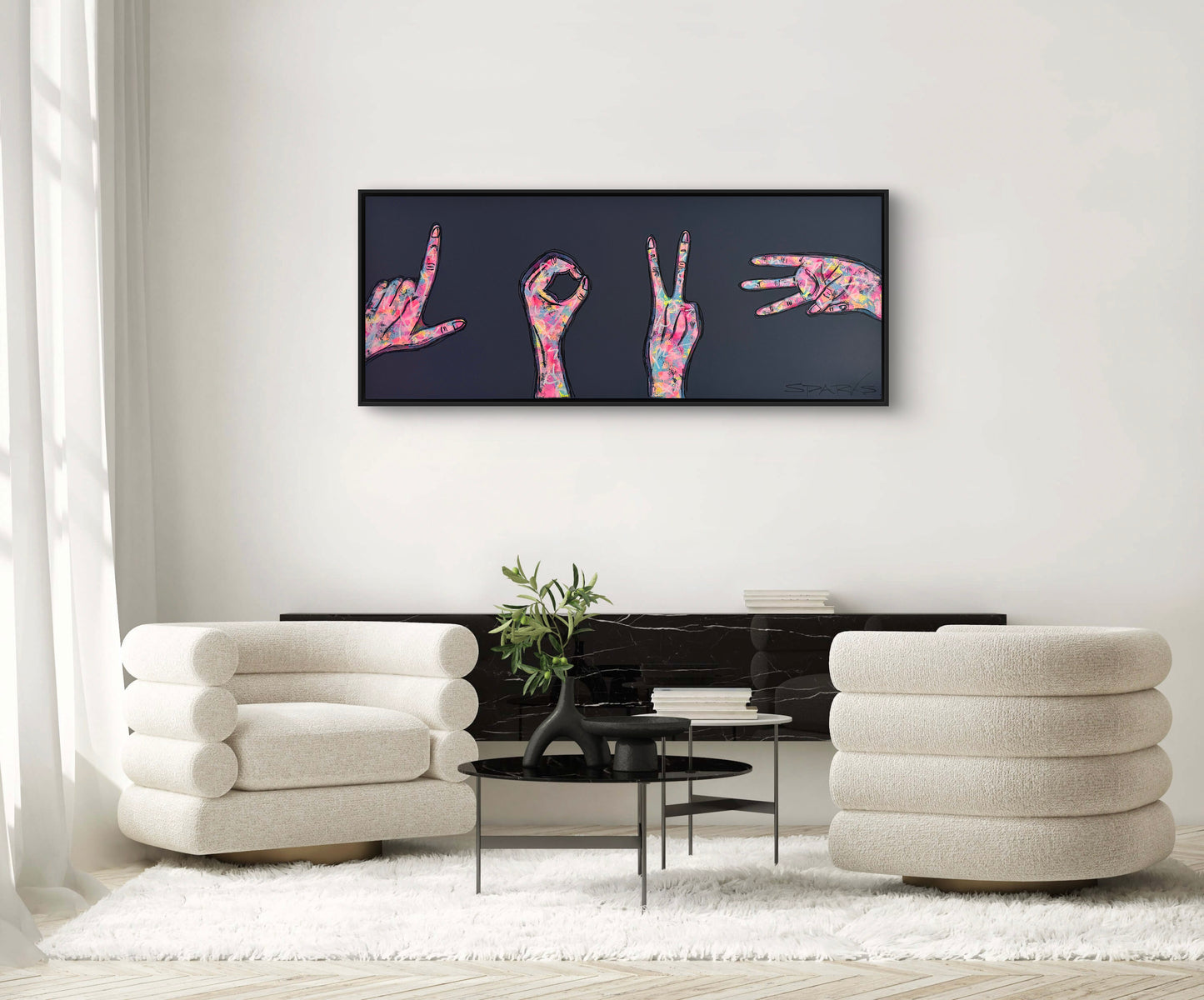 LOVE is the word | 160cm x 60cm | Framed