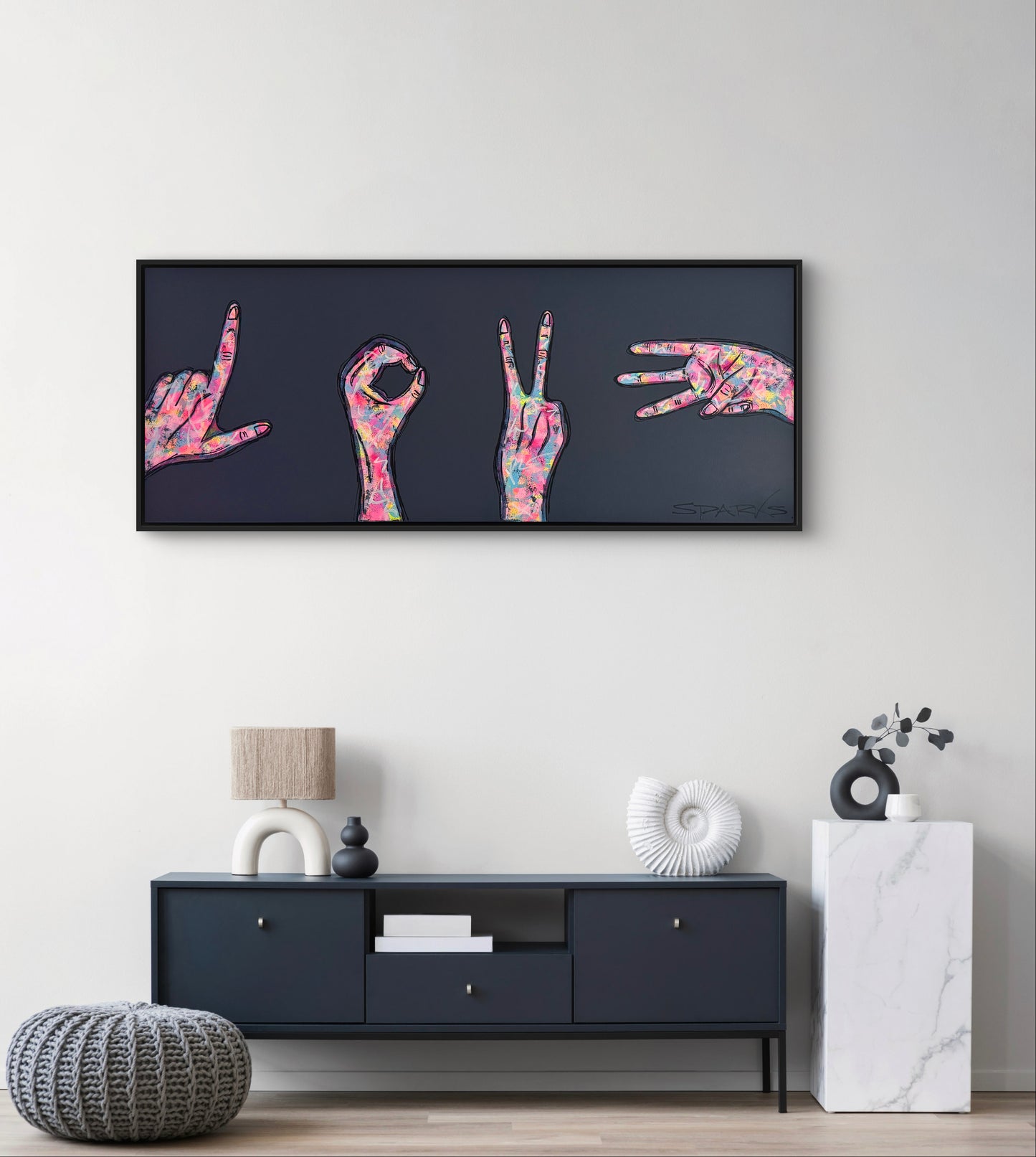 LOVE is the word | 160cm x 60cm | Framed