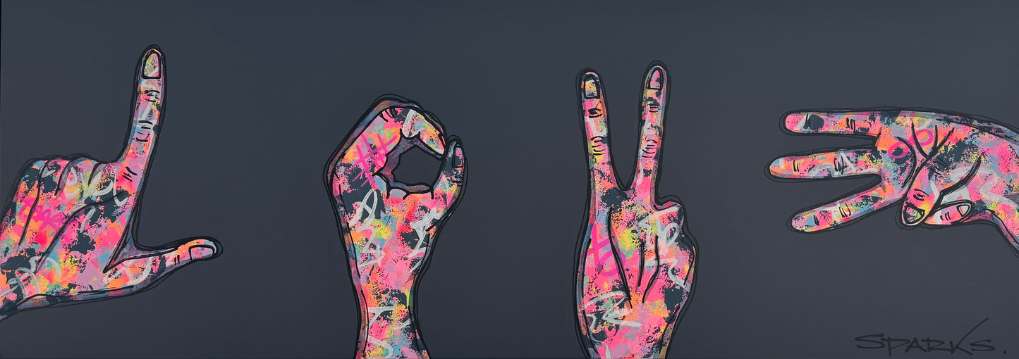 LOVE In Colour | 160cm x 60cm | Framed