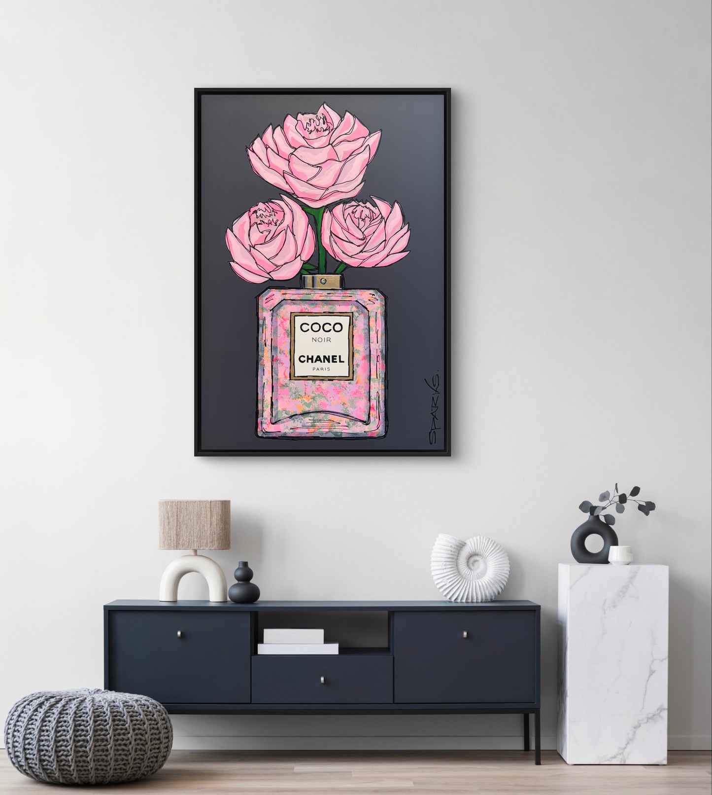 Soft Pink Chanel | 127cm x 87cm | Framed