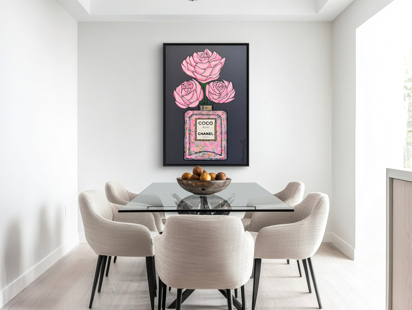 Soft Pink Chanel | 127cm x 87cm | Framed