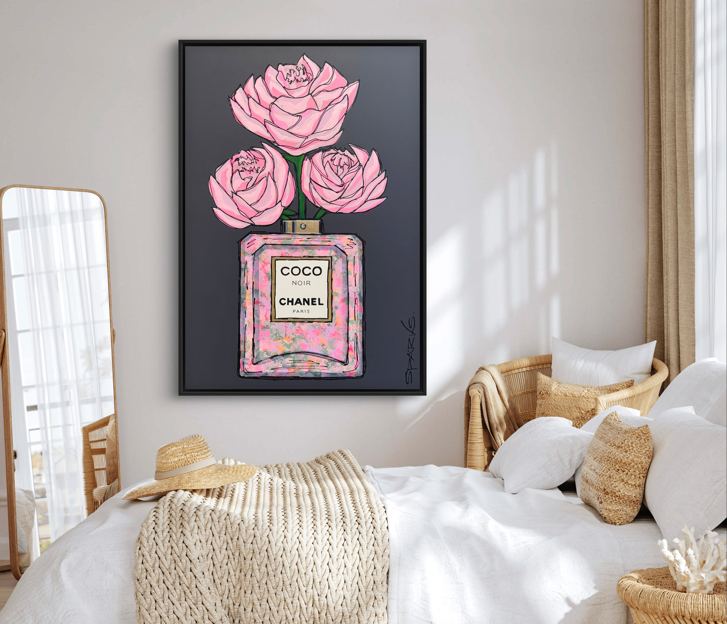 Soft Pink Chanel | 127cm x 87cm | Framed