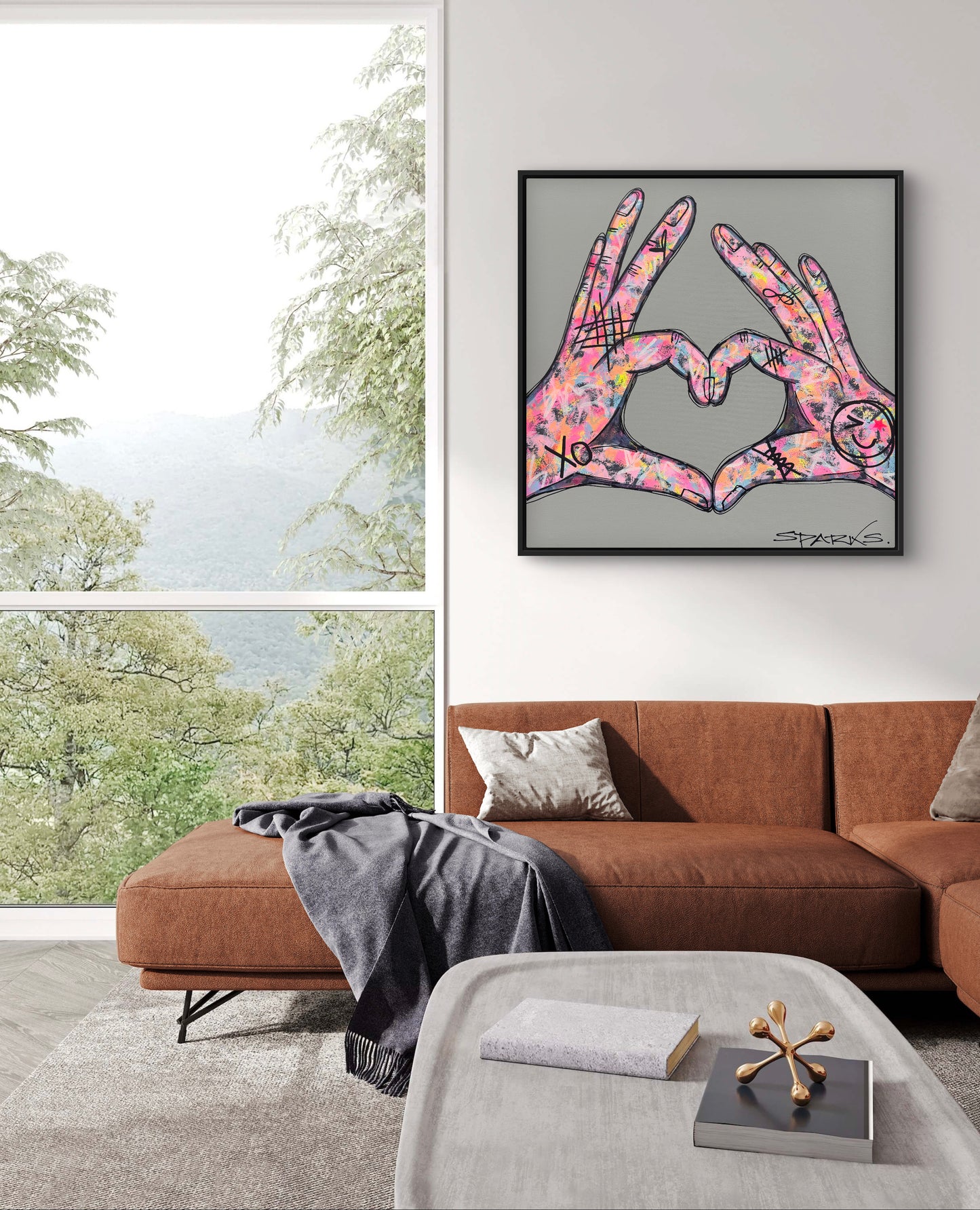 Cheeky Love | 90cm x 90cm | Framed
