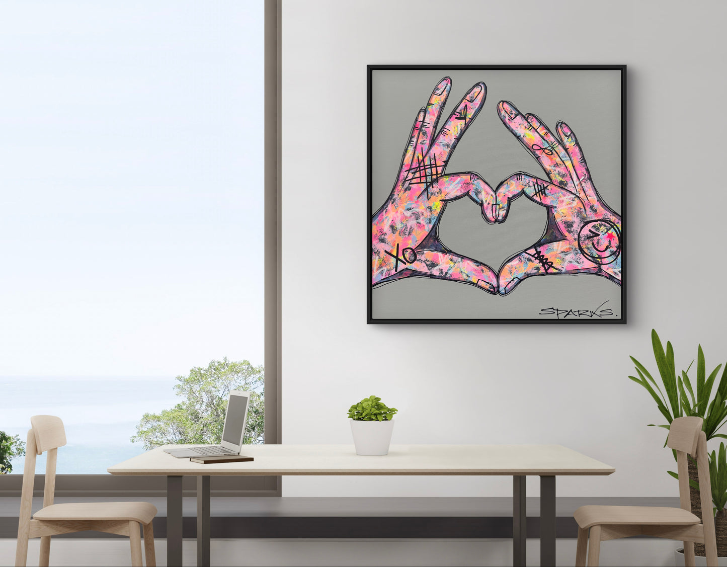 Cheeky Love | 90cm x 90cm | Framed