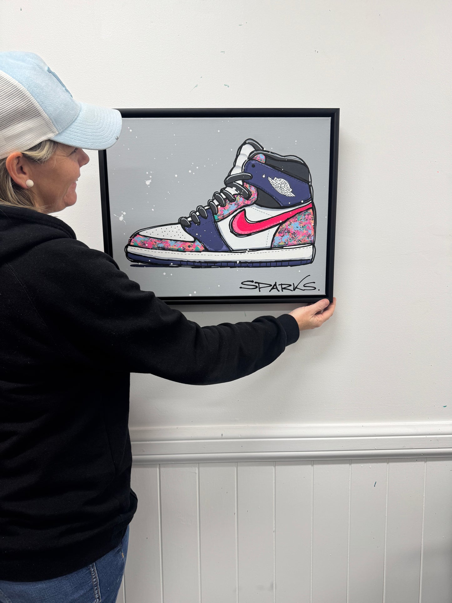Colourful Air Jordan | 44cm x 54cm | Framed