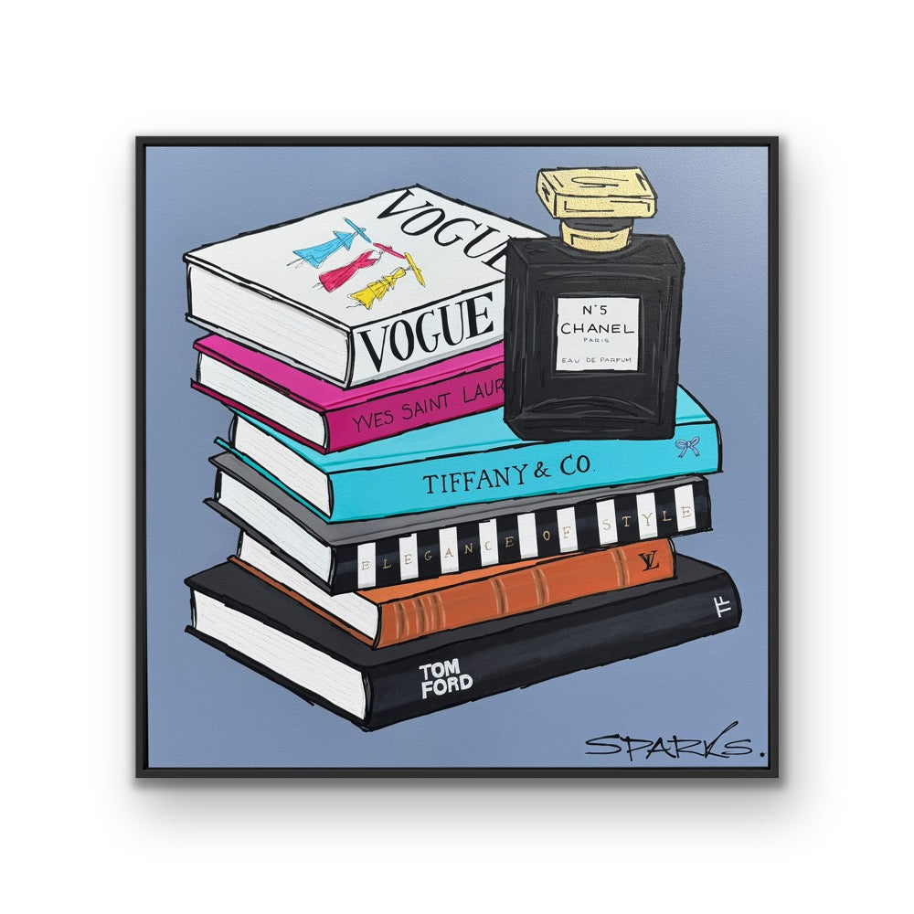 Fashionably Booked | 90cm x 90cm | Framed