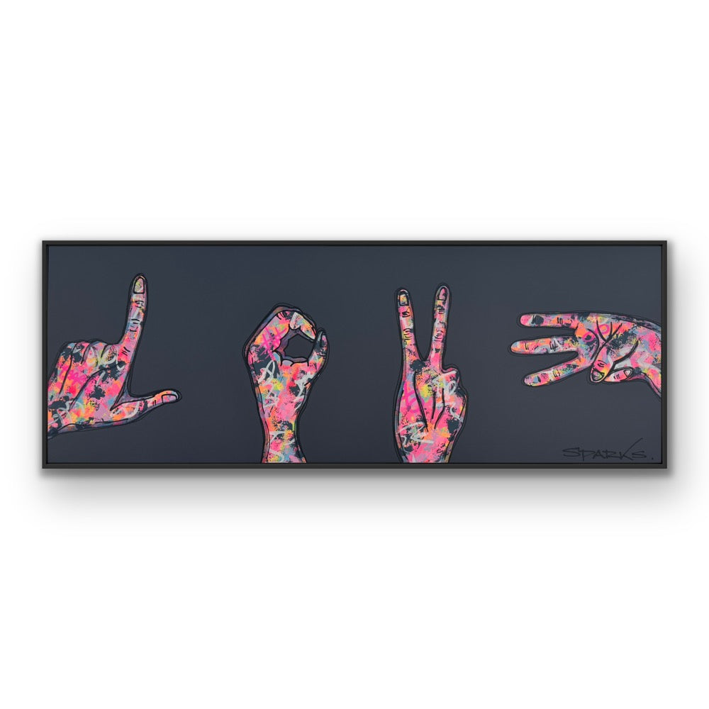 LOVE In Colour | 160cm x 60cm | Framed