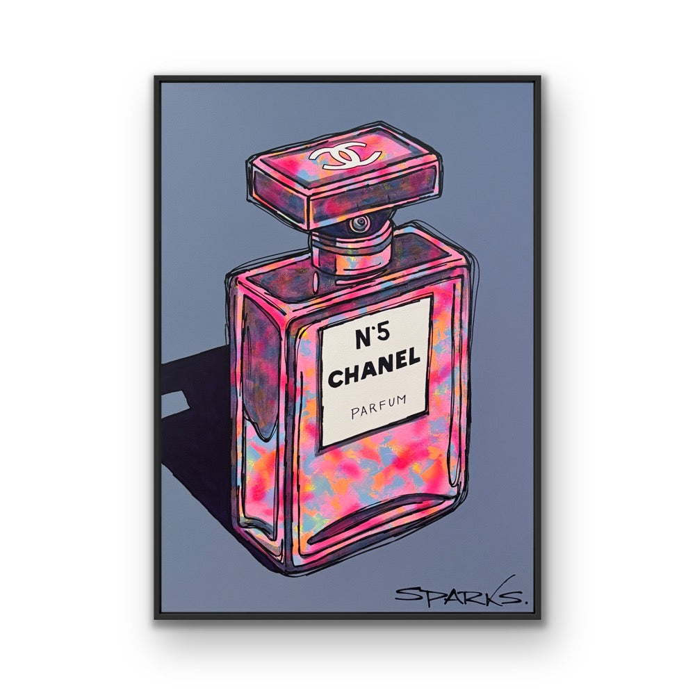 Graffiti Chanel No5| 104cm x 74cm | Framed