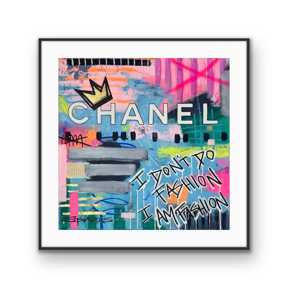 Queen Chanel | 100 x 100cm | Framed
