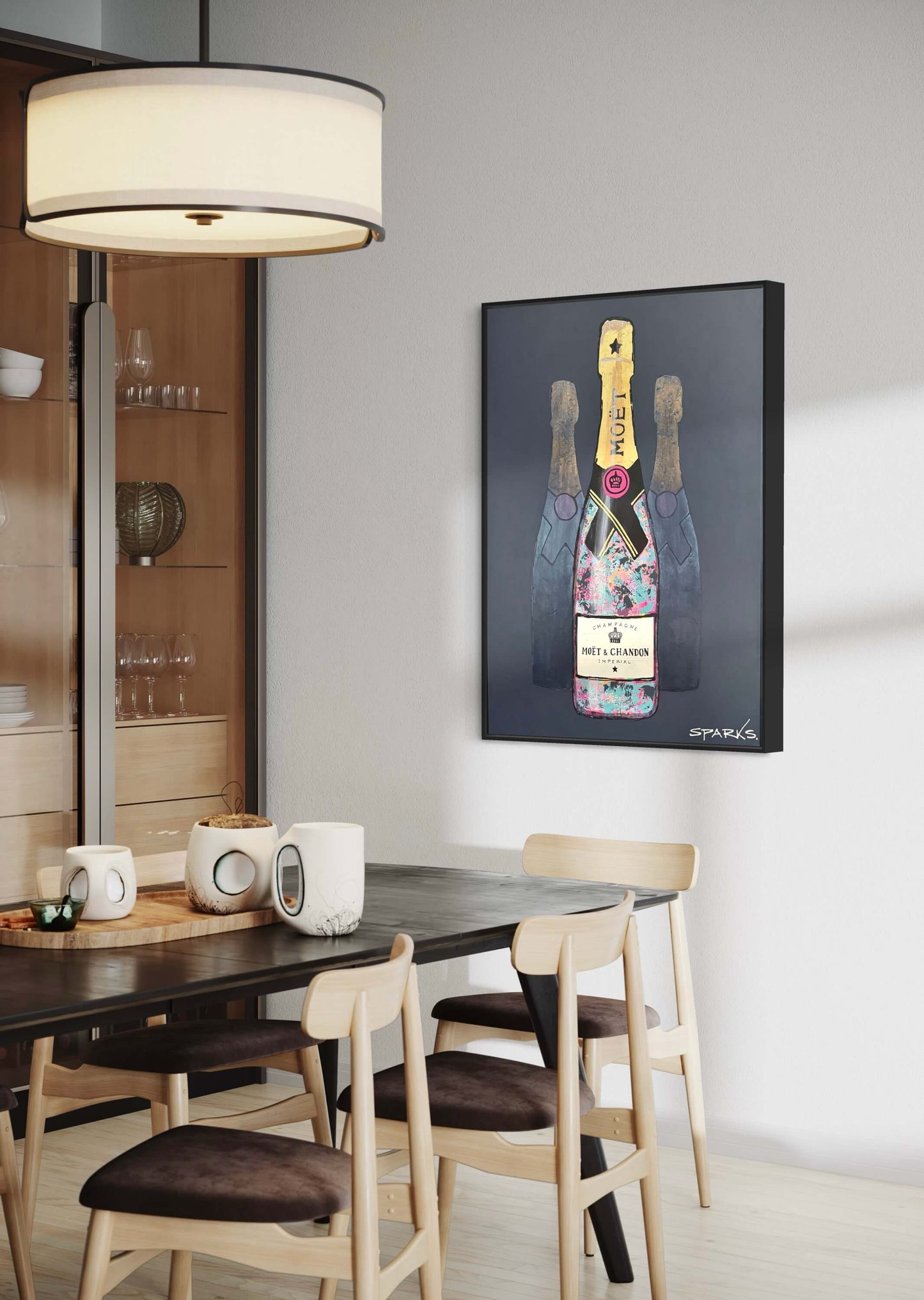 Pop A Bottle of Moet | 105 x 79cm | Framed