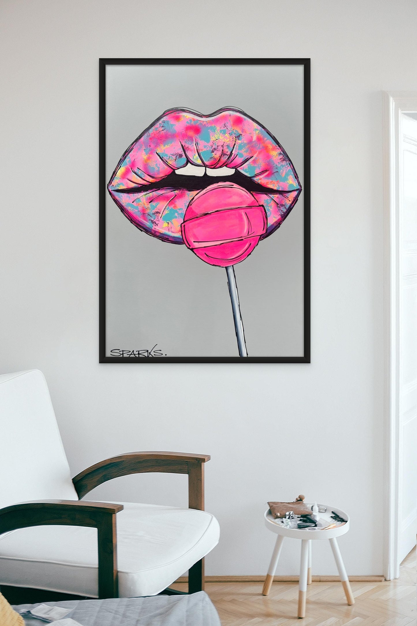 Strawberry Lollipop | 125 x 86cm | Framed