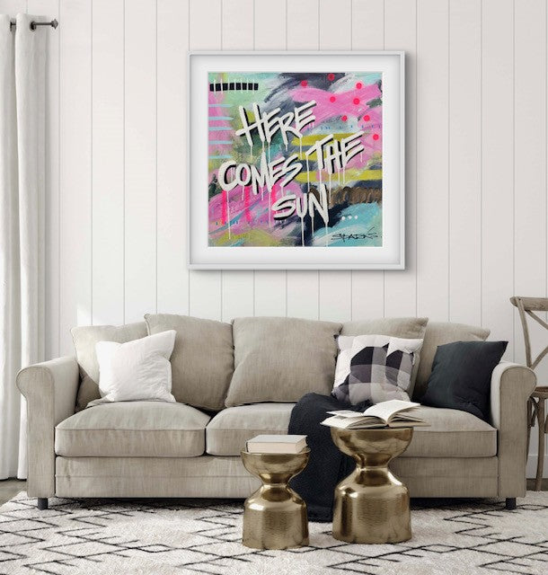 Here Comes The Sun | 100 x 100cm | Your Choice of Frame Colour