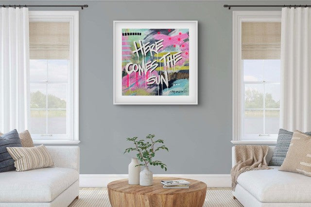 Here Comes The Sun | 100 x 100cm | Your Choice of Frame Colour