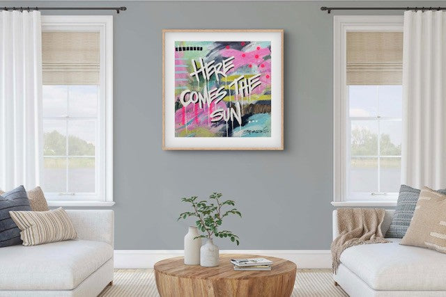 Here Comes The Sun | 100 x 100cm | Your Choice of Frame Colour