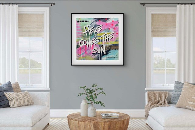Here Comes The Sun | 100 x 100cm | Your Choice of Frame Colour