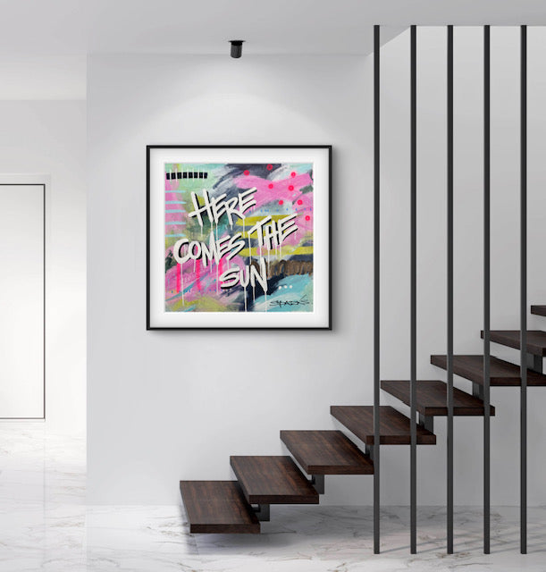 Here Comes The Sun | 100 x 100cm | Your Choice of Frame Colour