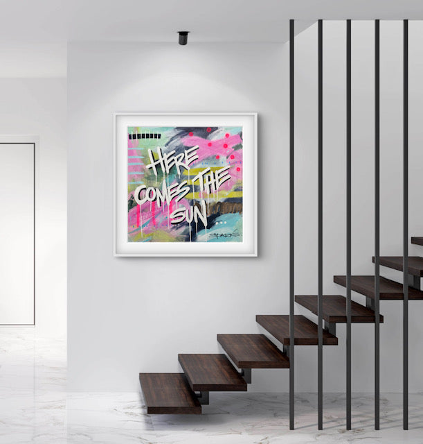 Here Comes The Sun | 100 x 100cm | Your Choice of Frame Colour