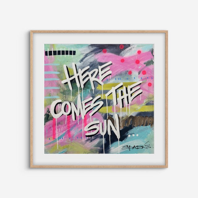 Here Comes The Sun | 100 x 100cm | Your Choice of Frame Colour