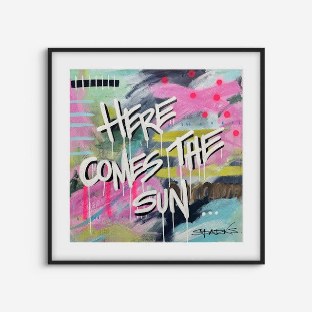 Here Comes The Sun | 100 x 100cm | Your Choice of Frame Colour