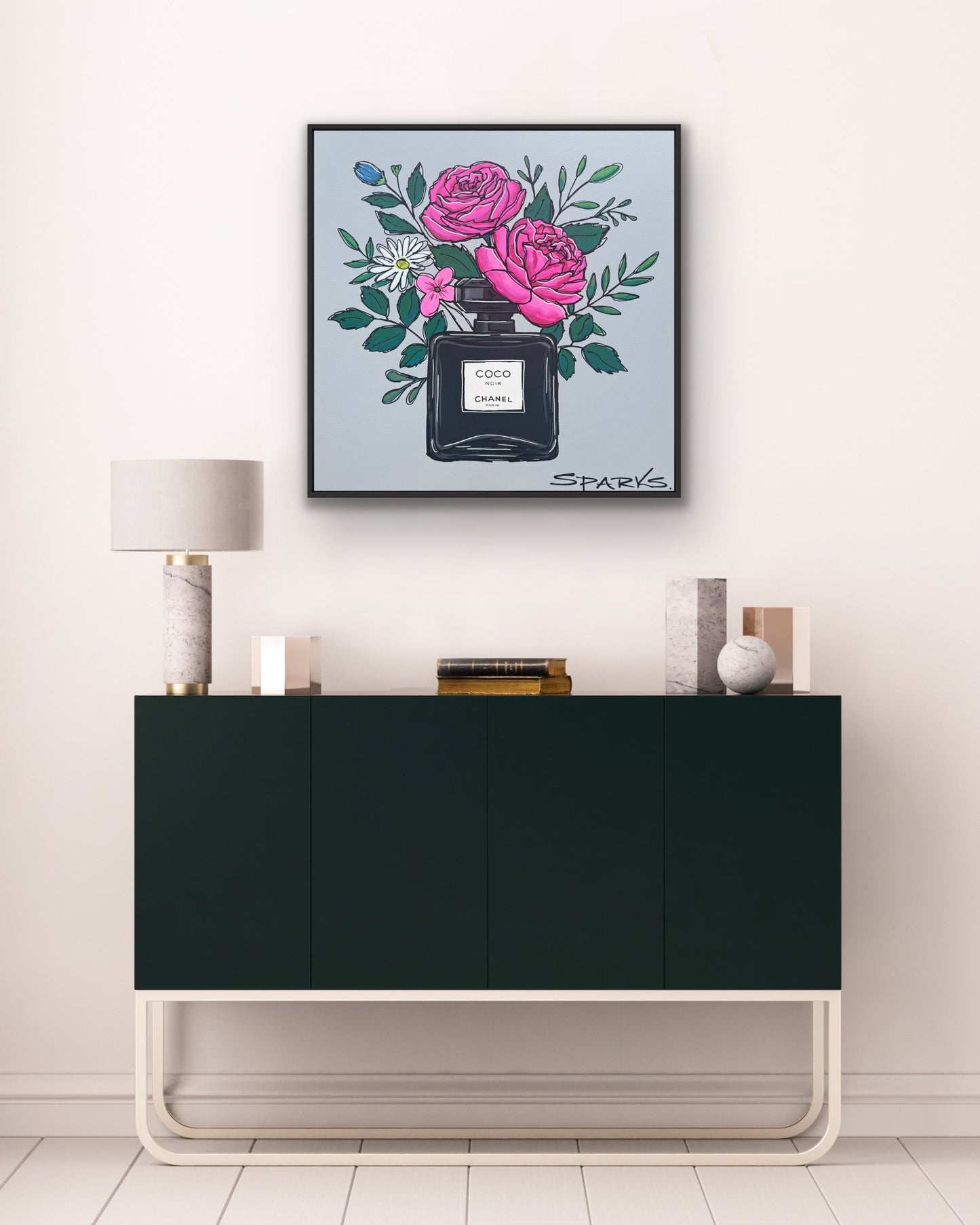 Coco In Bloom | 83cm x 83cm | Framed