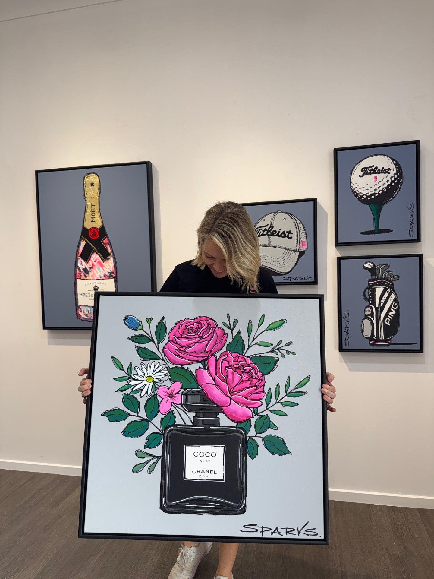 Coco In Bloom | 83cm x 83cm | Framed