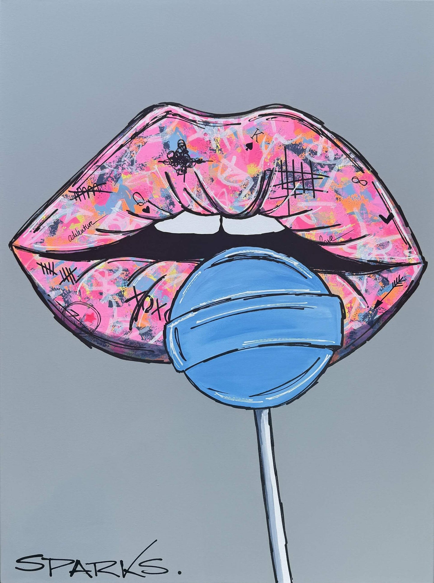 Bubble gum flavour | 105 x 79cm | Framed