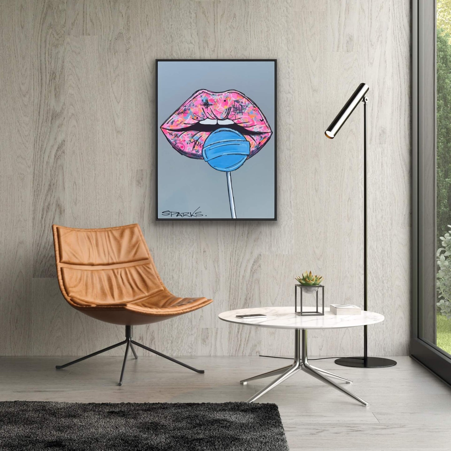 Bubble gum flavour | 105 x 79cm | Framed