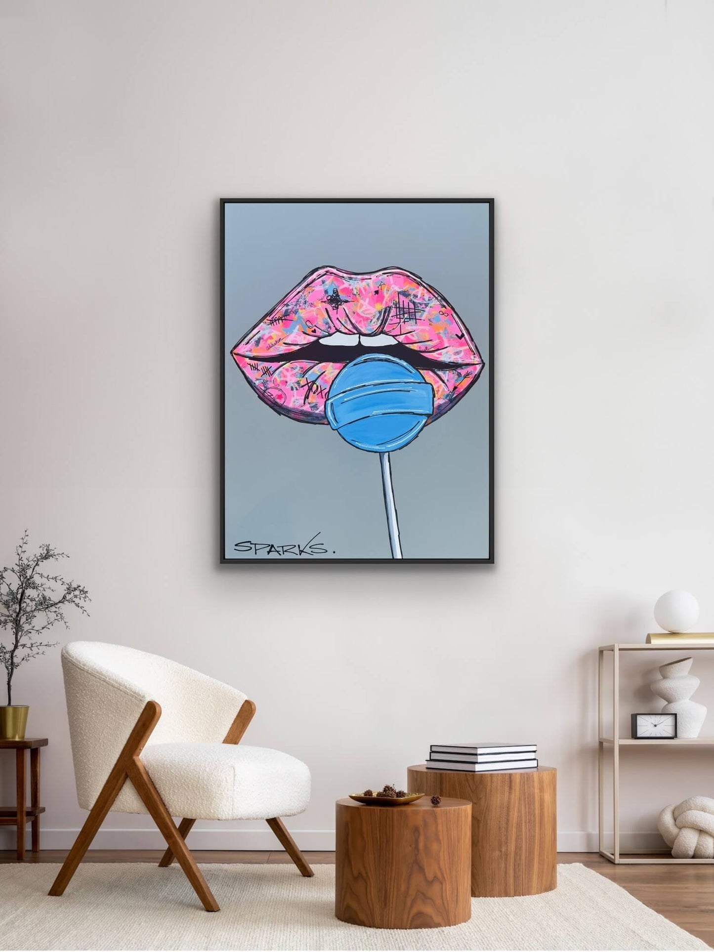 Bubble gum flavour | 105 x 79cm | Framed