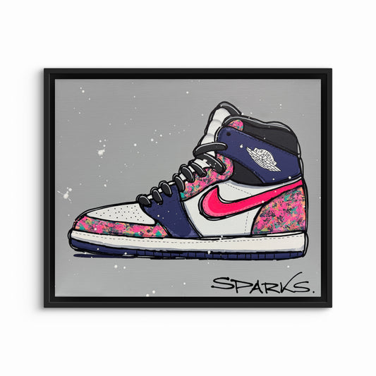 Colourful Air Jordan | 44cm x 54cm | Framed