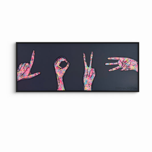 LOVE is the word | 160cm x 60cm | Framed