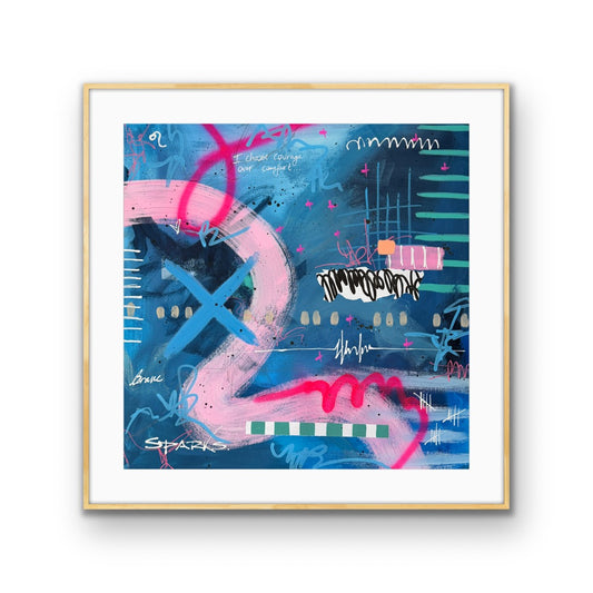 Brave | 100 x 100cm | Framed in oak