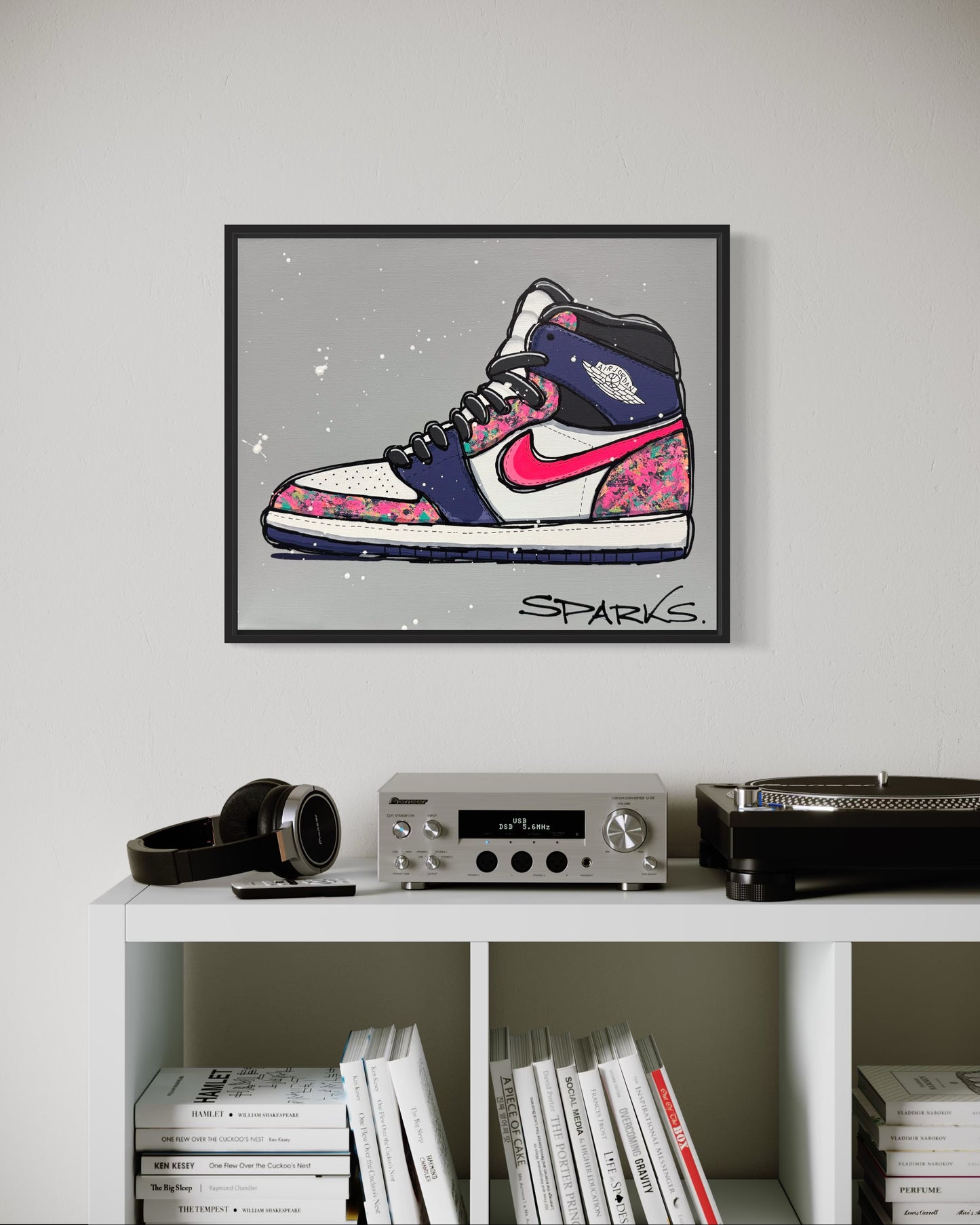 Colourful Air Jordan | 44cm x 54cm | Framed