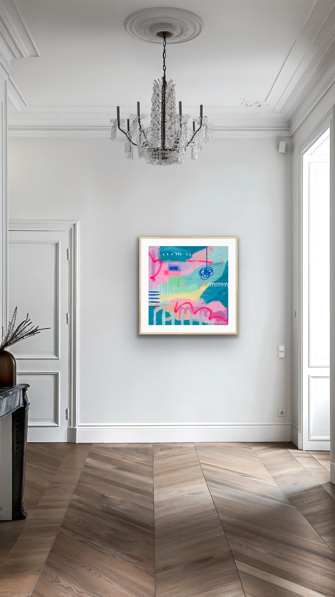 Dreams Start Here | 100 x 100cm | Framed in oak