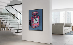 Graffiti Chanel No5| 104cm x 74cm | Framed