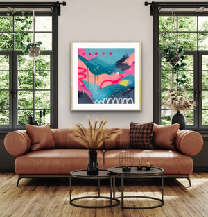 Chase Your Dreams | 100 x 100cm | Framed in oak