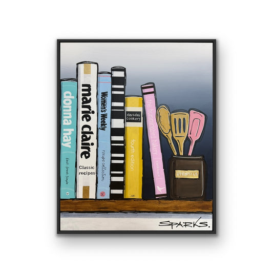 The Kitchen Shelf | 83cm x 68cm | Framed in Black