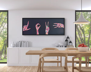 LOVE is the word | 160cm x 60cm | Framed