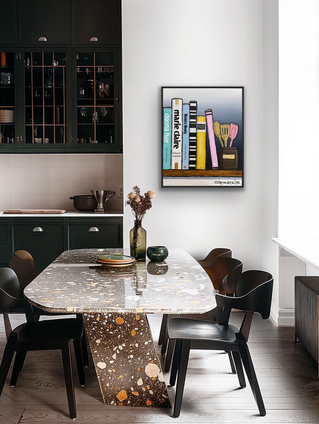 The Kitchen Shelf | 83cm x 68cm | Framed in Black