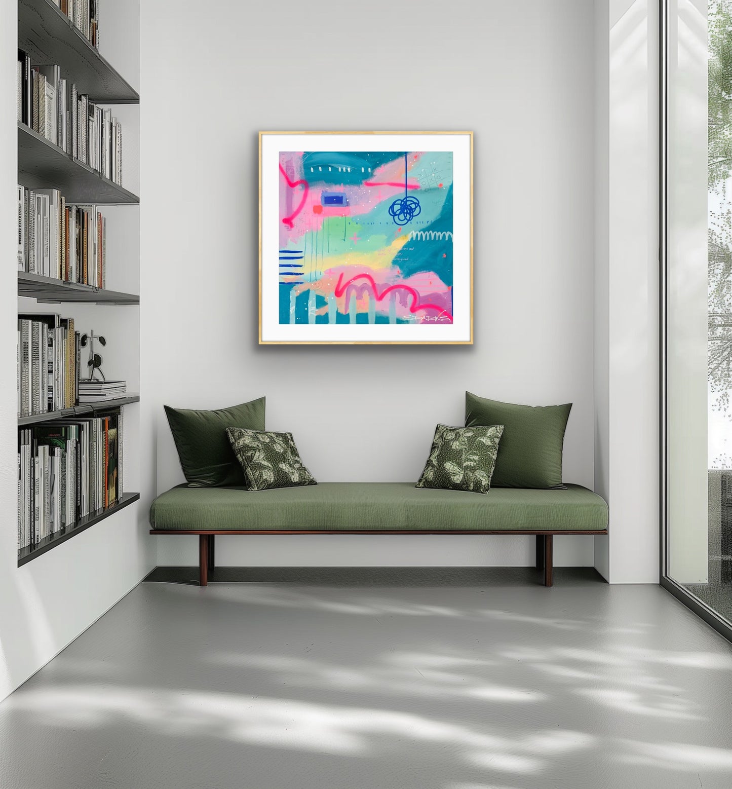 Dreams Start Here | 100 x 100cm | Framed in oak