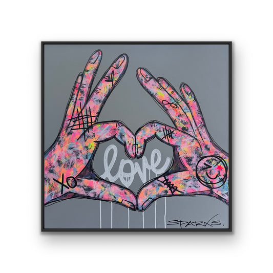 Cheeky Love | 90cm x 90cm | Framed