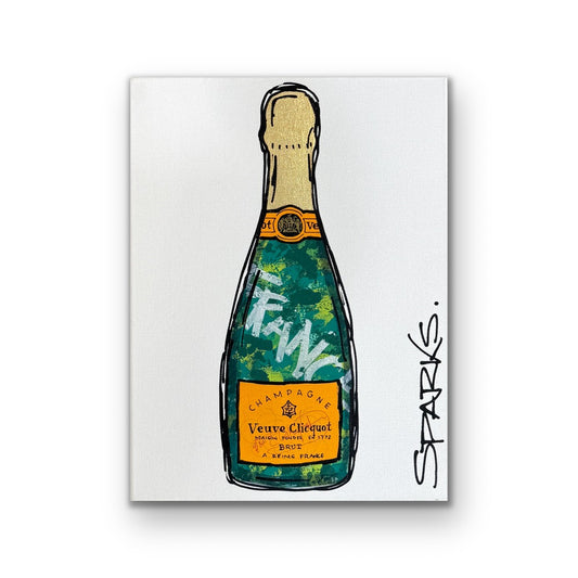 Green Bubbly #2 | 31cm x 41cm | Canvas unframed