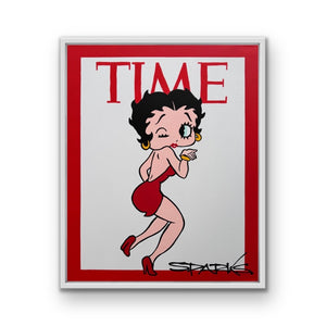 Betty Boop 3 | 44cm x 54cm | Framed in white